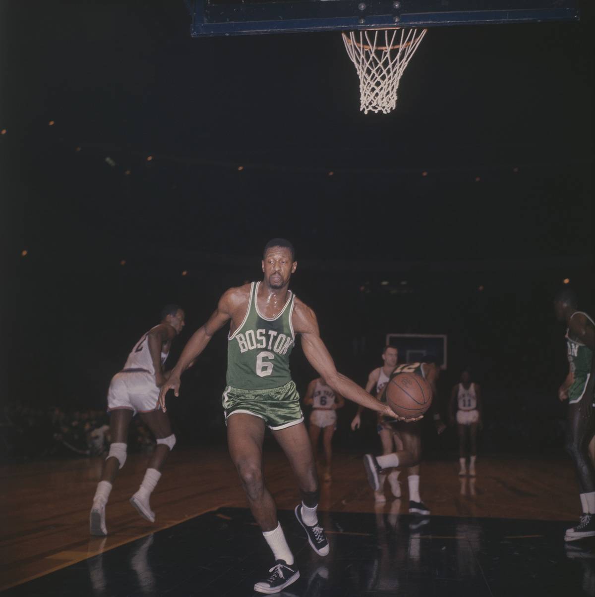 bill russell with the boston celtics