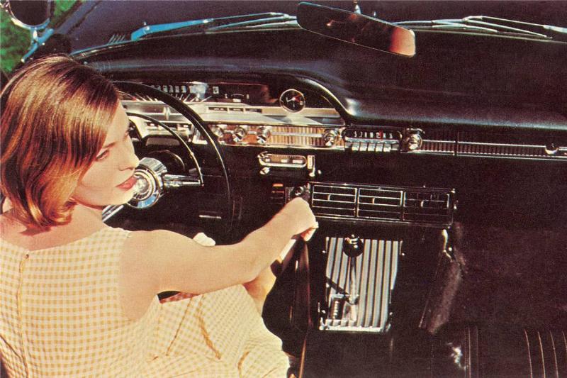 Woman Inside '50s Car Woman Inside '50s Car