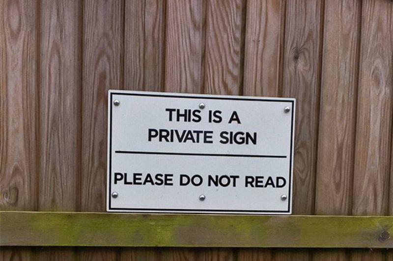 private sign