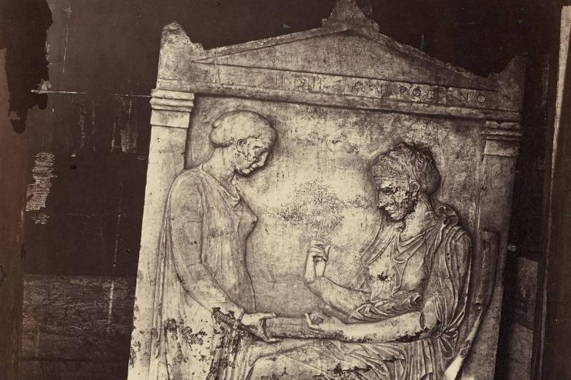 ancient greek grave This stele is from the Kerameikos Cemetery, Athens.