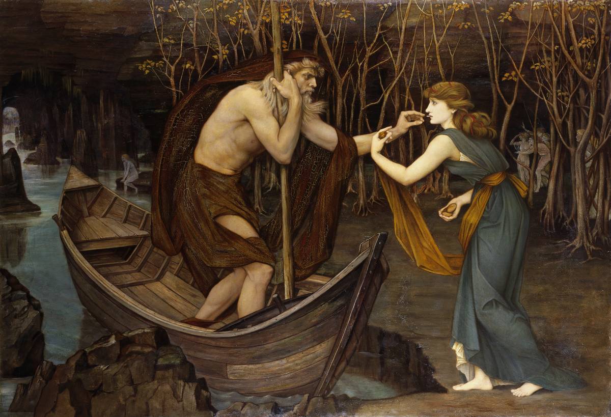 charon and psyche In this painting, Charon speaks to Psyche from his boat.