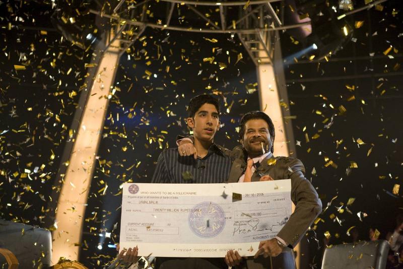 slumdog millionaire slumdog millionaire actors with giant check