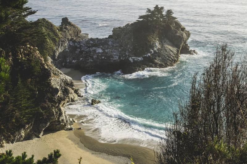 View of McWay Cove, Highway 1, Big Sur, Monterey, California Coast, USA
