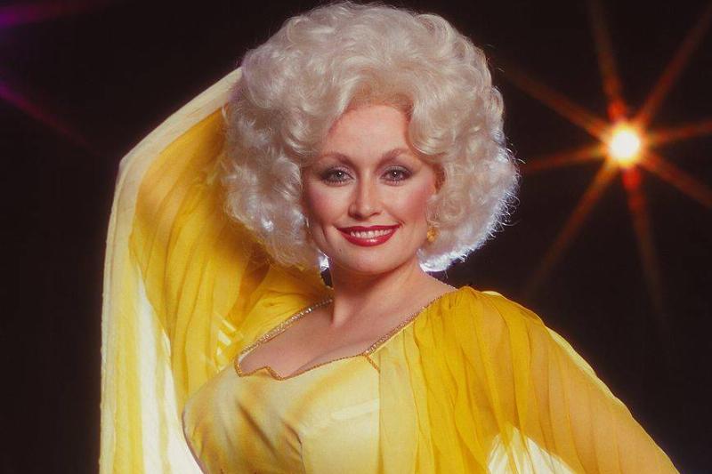 wake up 491500501 Dolly Parton in a yellow outfit in 1978