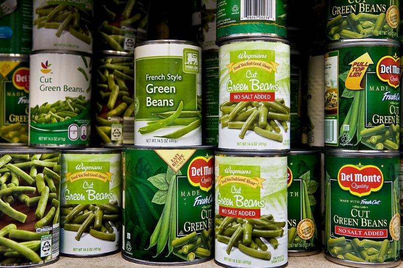 green beans 133424404 The pantry is stocked with cans green beans