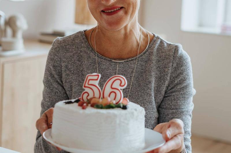 Cake Cake with 56 on it