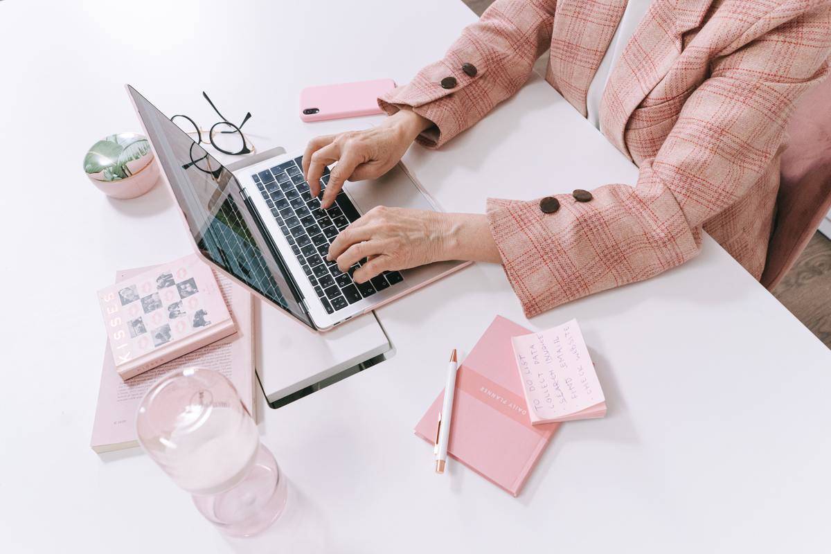 Woman Typing Woman's hands typing