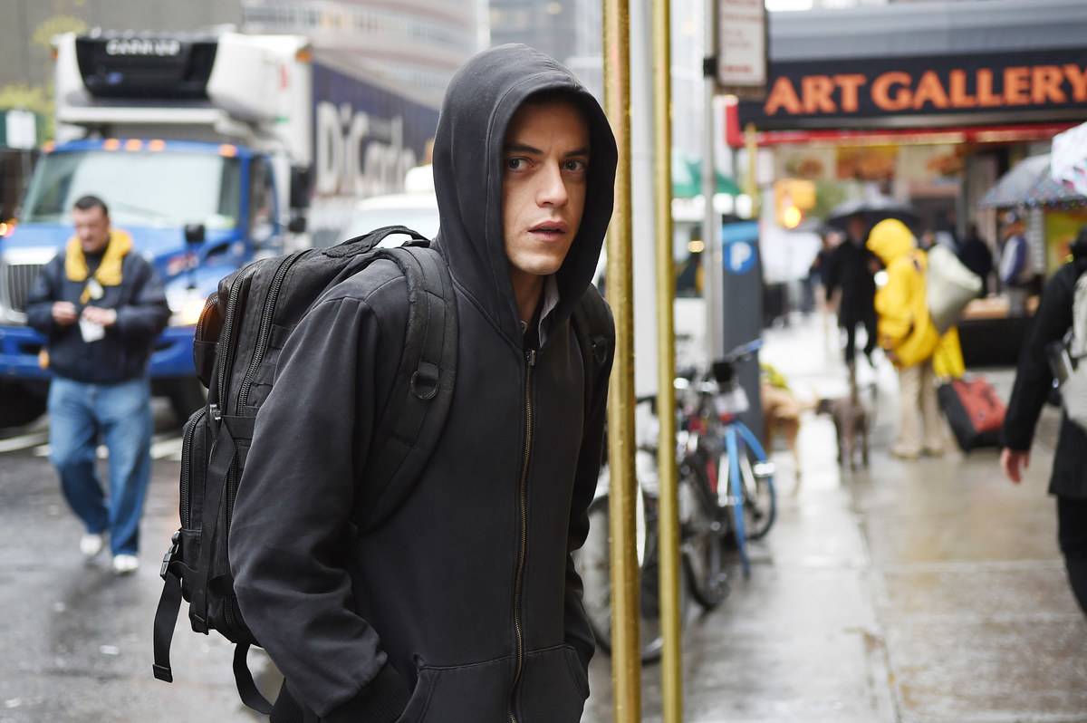 rami malec as elliot on mr. robot