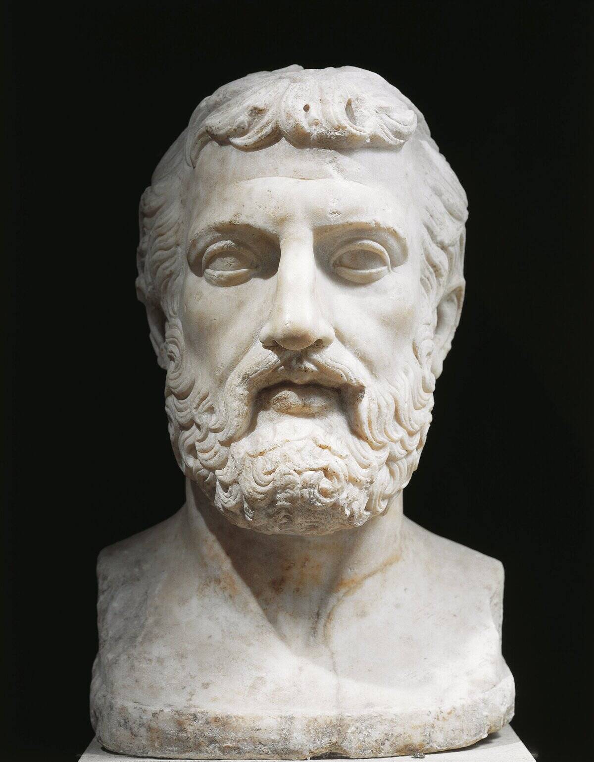 Bust of Zeno of Citium (333 B.C.. - 263 B.C.), Greek philosopher, founder of stoicism