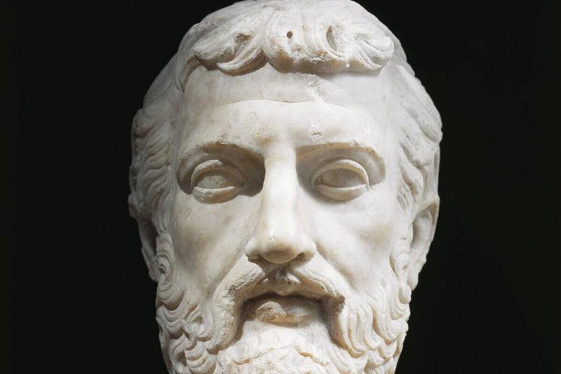 Bust of Zeno of Citium (333 B.C.. - 263 B.C.), Greek philosopher, founder of stoicism Bust of Zeno of Citium (333 B.C.. - 263 B.C.), Greek philosopher, founder of stoicism