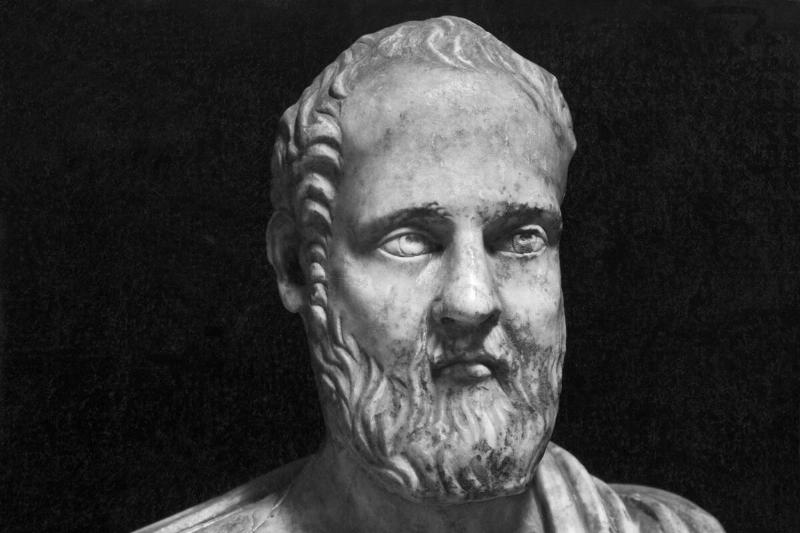 Greek Philosopher Socrates A bust of Greek philosopher Socrates, Rome, Italy, circa 1900.