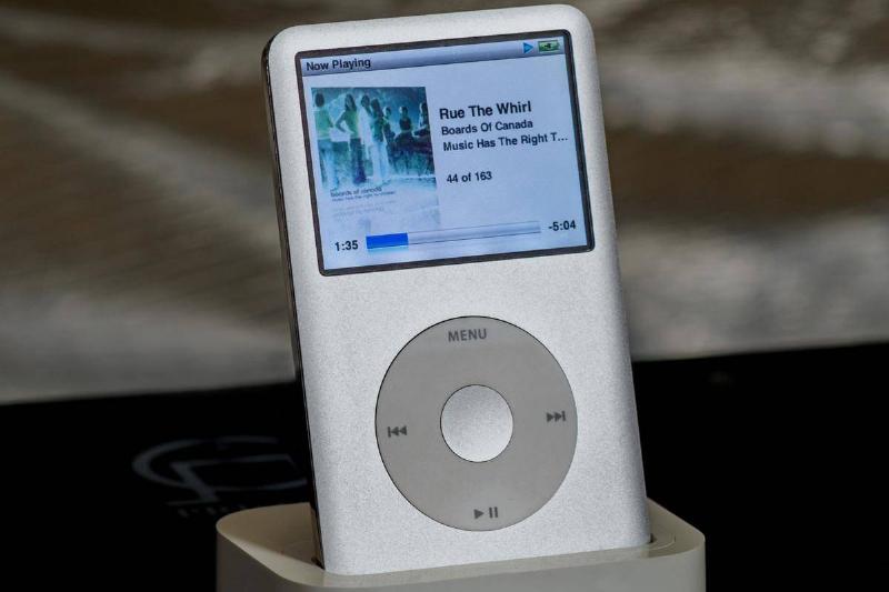 iPod Classic in a docking station playing Rue the Whirl by Boards of Canada iPod Classic in a docking station playing Rue the Whirl by Boards of Canada