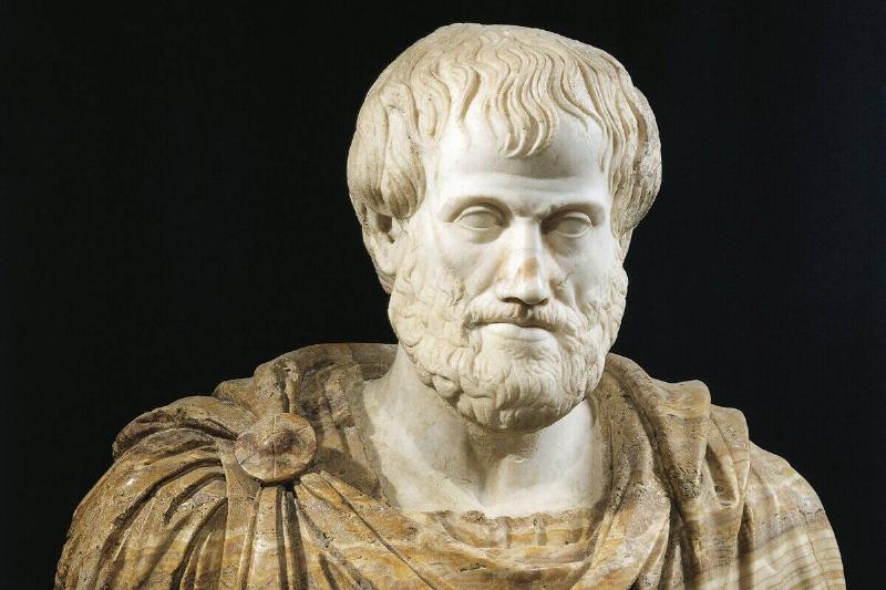 Marble and alabaster bust of Aristotle, copy of Greek bronze original by Lysippus Marble and alabaster bust of Aristotle, copy of Greek bronze original by Lysippus