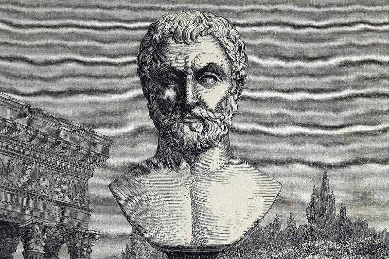 Thales of Miletus. Thales of Miletus (C624-546 BC) Ancient Greek philosopher, geometer and astronomer. Engraving after antique bust in the Vatican.
