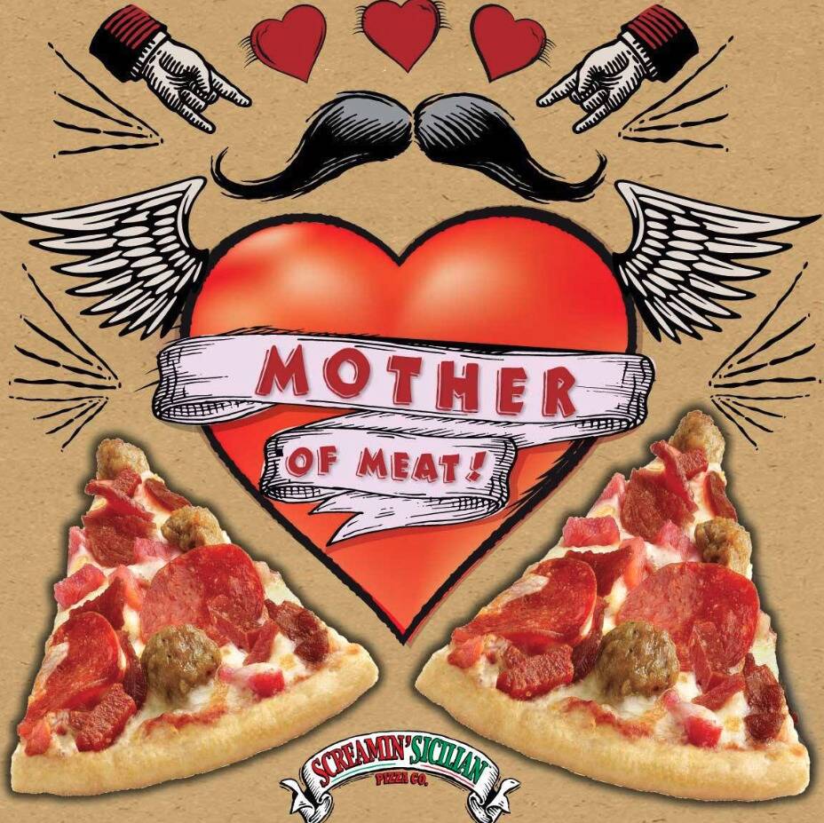 Screamin' Sicilian Mother of meat pizza
