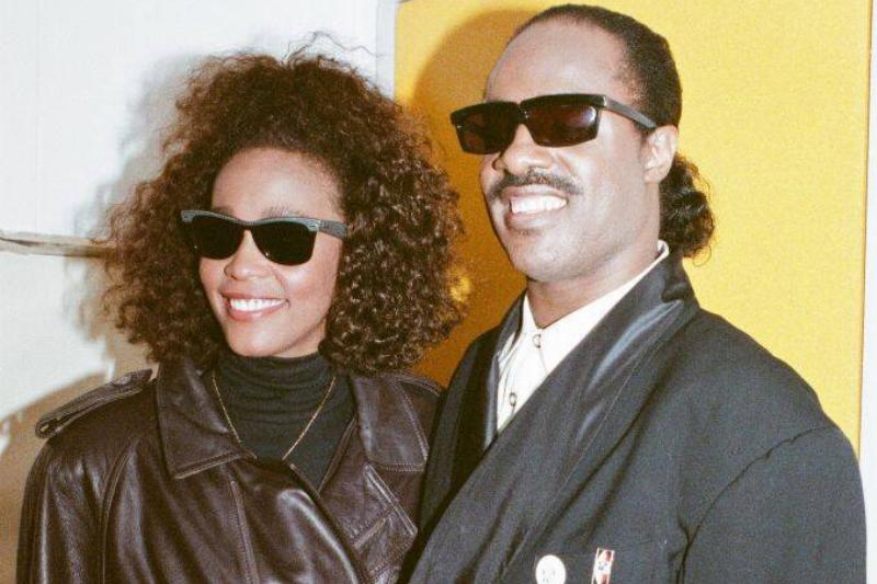 whitney houston 639751956 whitney houston and stevie wonder wearing sunglasses