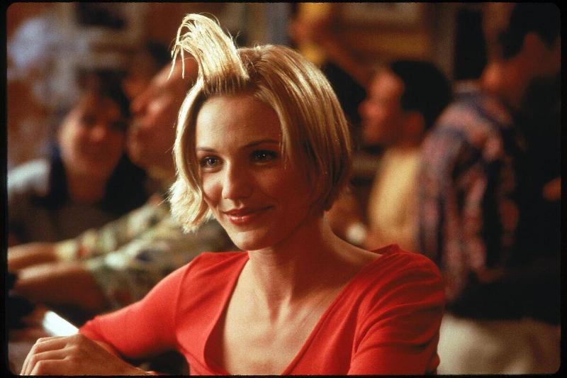 Cameron Diaz with stuck-up hair as Mary Jensen in There's Something About Mary Cameron Diaz with stuck-up hair as Mary Jensen in There's Something About Mary