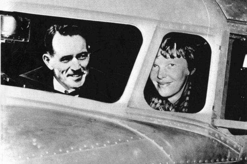 Frederick Noonan, co-pilot, and Amelia Earhart Frederick Noonan, co-pilot, and Amelia Earhart