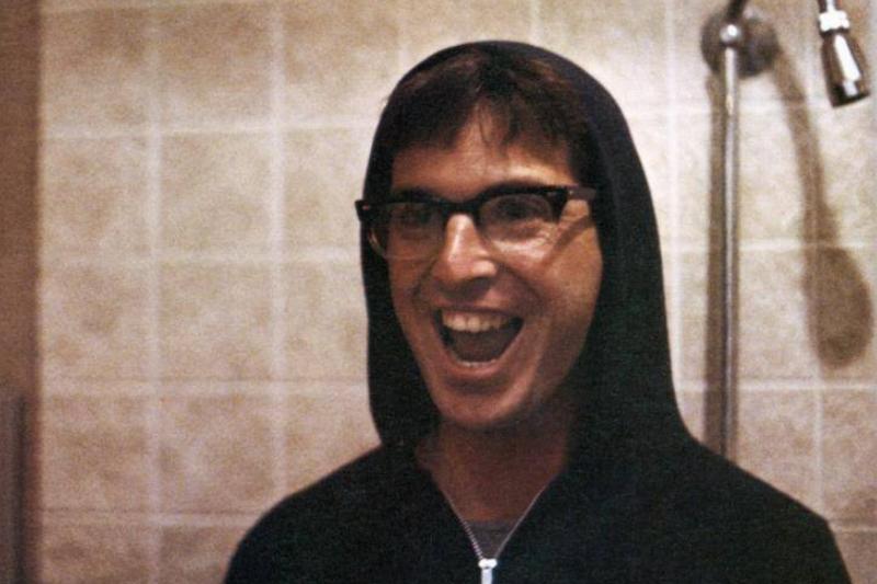 Robert Carradine grinning in shower as Lewis in Revenge of the Nerds Robert Carradine grinning in shower as Lewis in Revenge of the Nerds