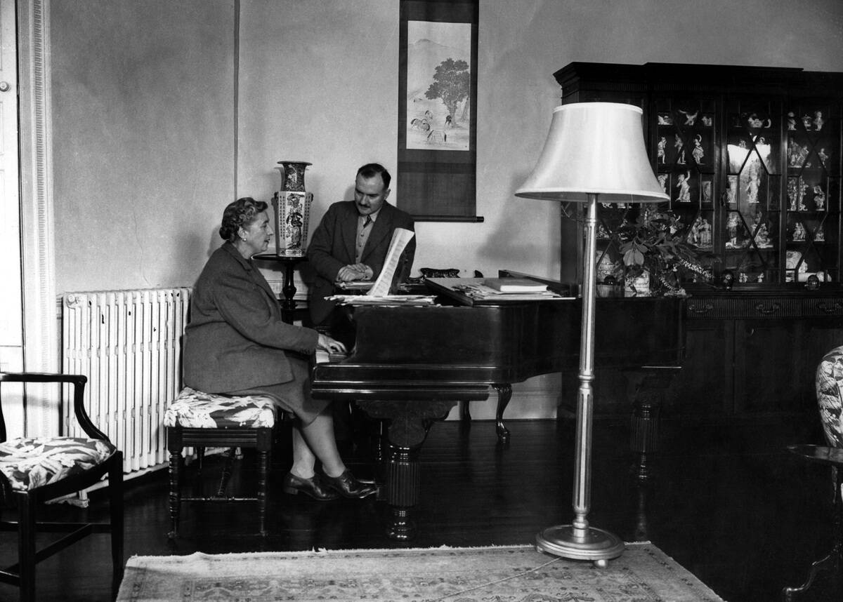 English writer Dame Agatha Christie, pla