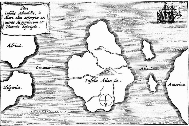 Legendary island of Atlantis. Legendary island of Atlantis.
