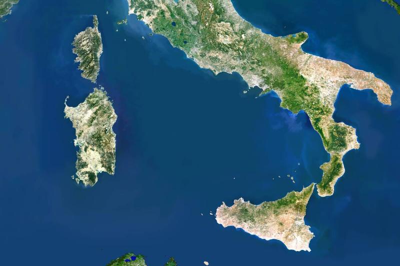 Italy, True Colour Satellite Image Italy, True Colour Satellite Image