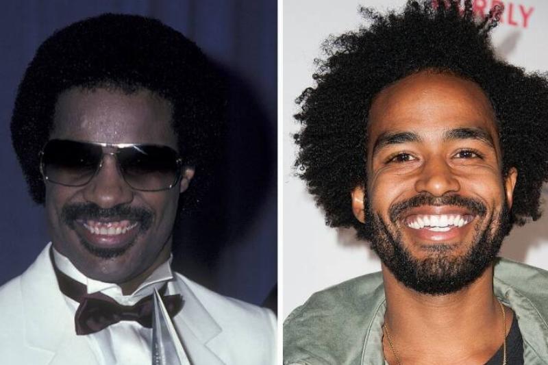 Stevie Wonder and Kwame Morris Stevie Wonder and Kwame Morris