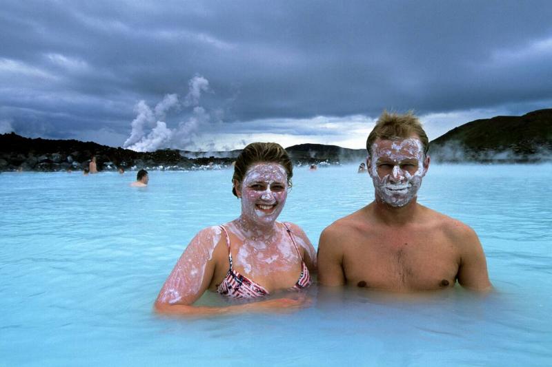 Iceland,near Reykjavik,blue Lagoon Thermal Area, Spa, People... Iceland,near Reykjavik,blue Lagoon Thermal Area, Spa, People...