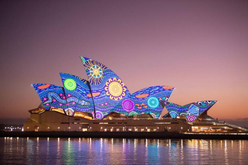 Opera House Sails Light Up With Indigenous Artwork On Australia Day Opera House Sails Light Up With Indigenous Artwork On Australia Day