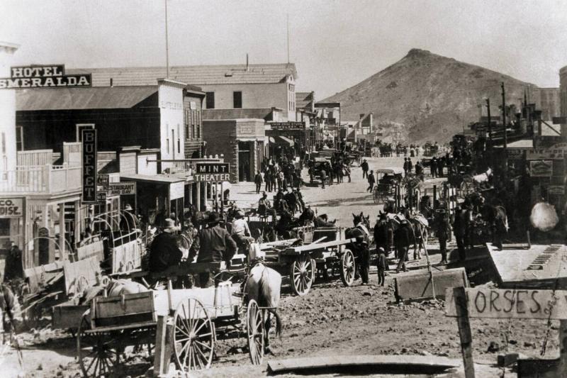 Prospectors in Gold Mining Town in Nevada Prospectors in Gold Mining Town in Nevada