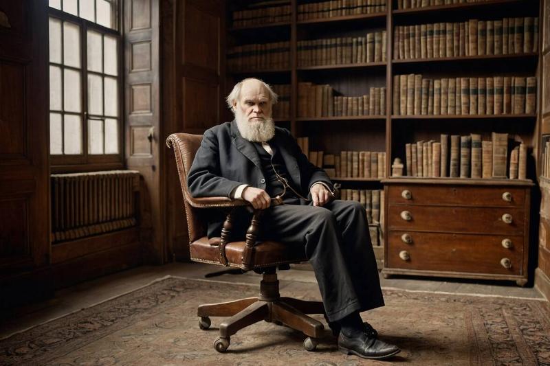 Leonardo_Kino_XL_Create_a_photo_Charles_Darwin_sitting_on_a_wh_0-31118 Leonardo