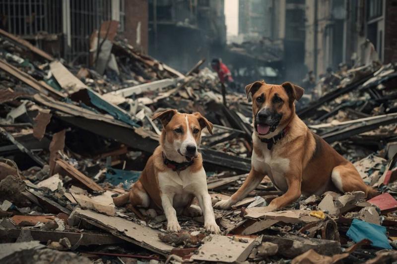 Leonardo_Kino_XL_Create_a_photo_Rescue_dogs_with_handlers_in_d_0-35672 Leonardo