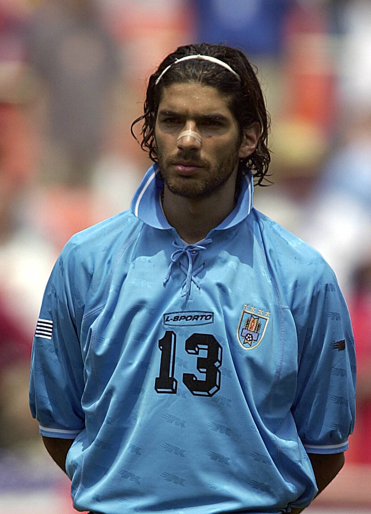 Portrait of Uruguay's national soccer team forward