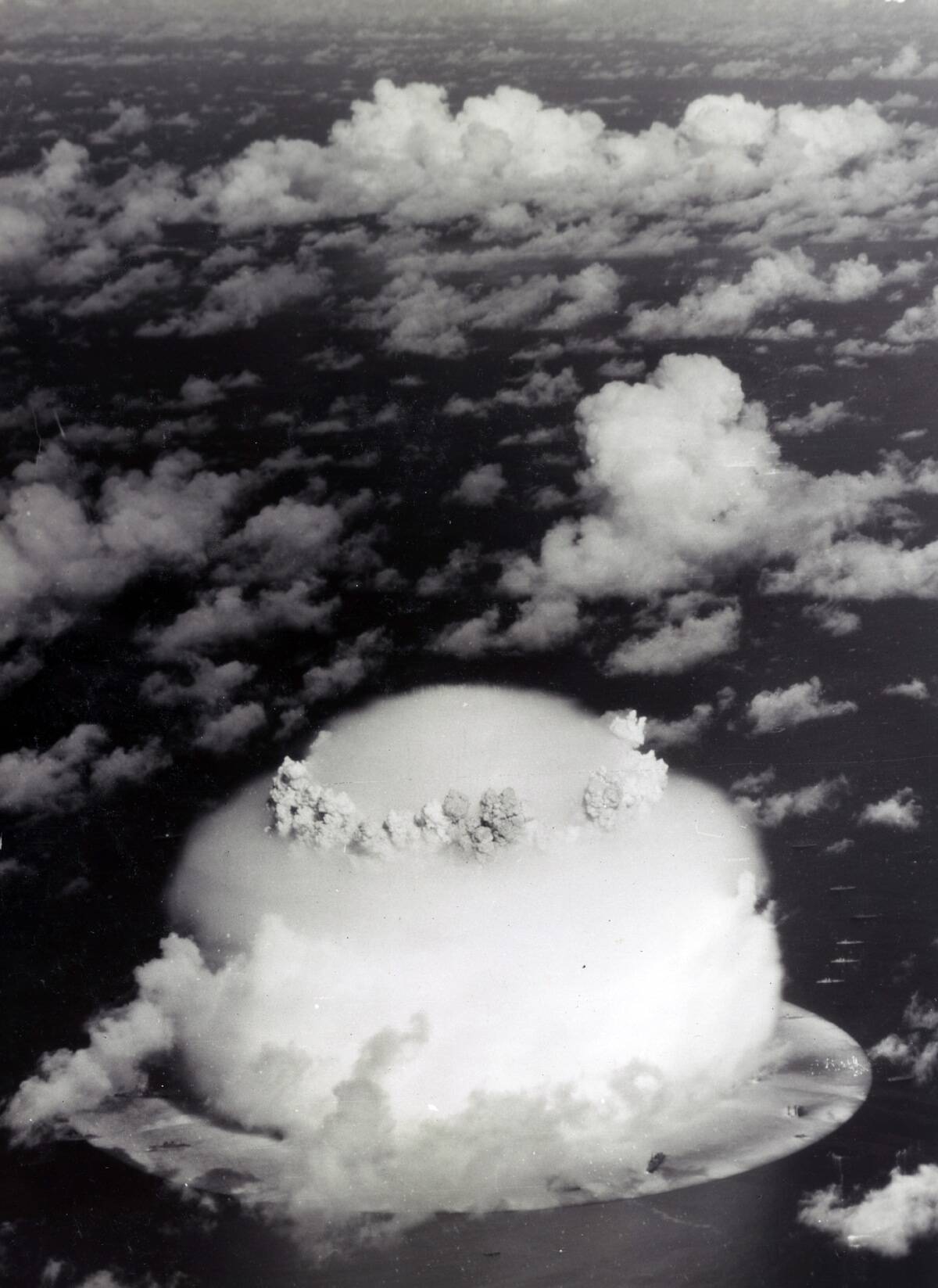 A mushroom cloud during Operation Crossroads.
