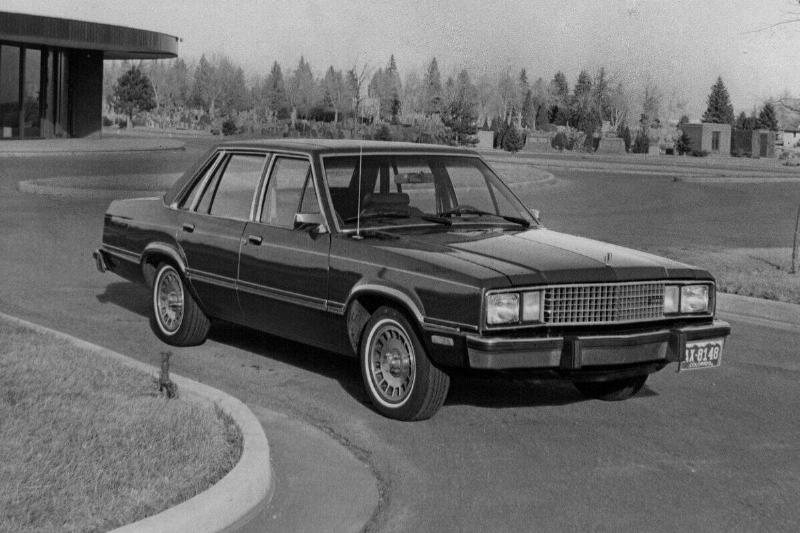 Ford Fairmont parked at a bend in a driveway