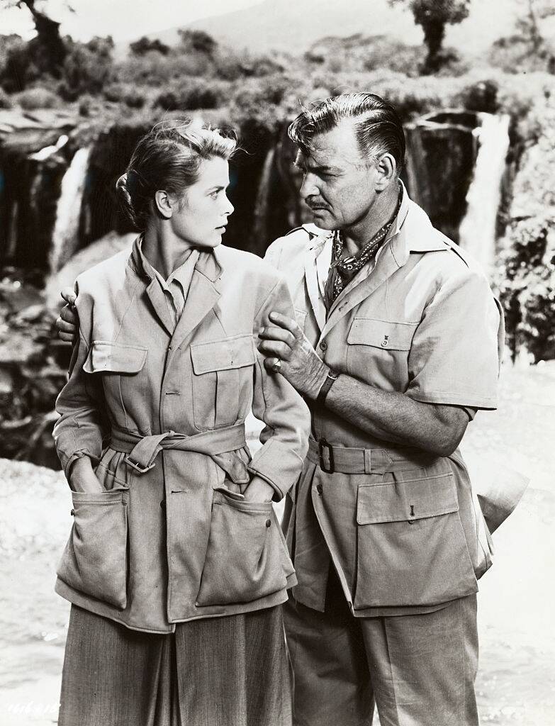 Grace Kelly and Clark Gable as Linda Nordley and Victor Marswell in 'Mogambo'