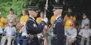 US Army Honor Guard Rifle Inspection with close-up audio