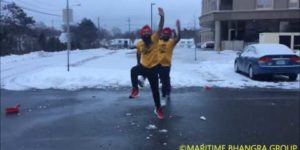 Just some Canadians shoveling some snow.