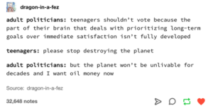 Teenagers shouldn’t vote. Probably.