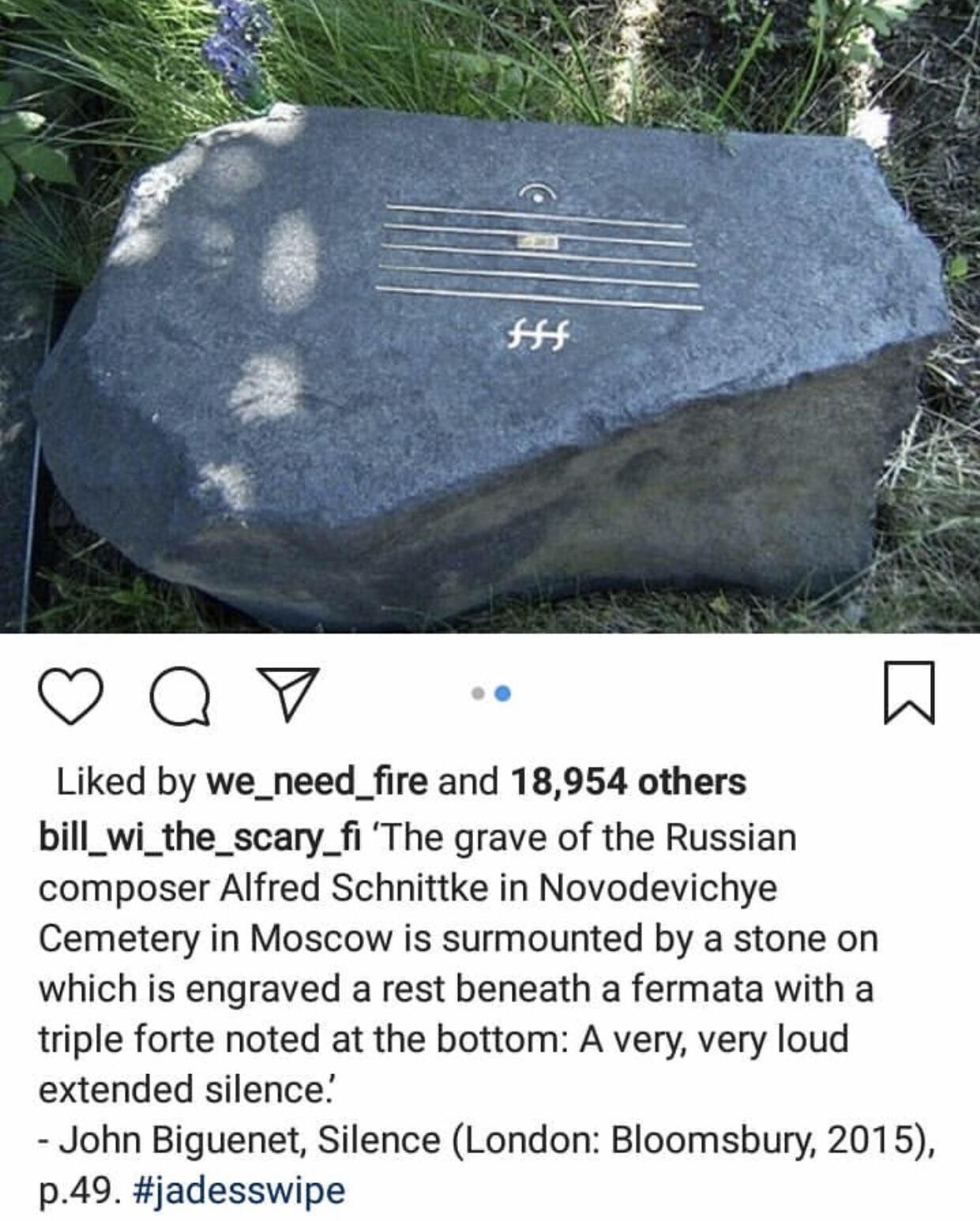 Grave of Russian composer Alfred Schnittke