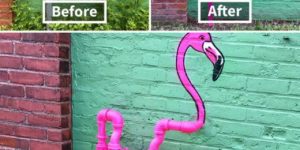 Urban+flamingo++art.