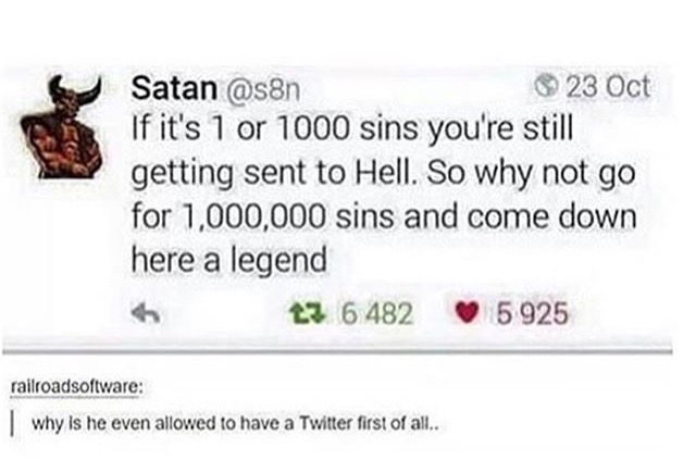 Calm down Satan