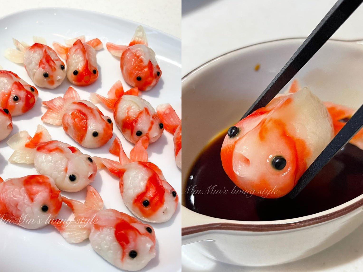 The goldfish are dumplings! 