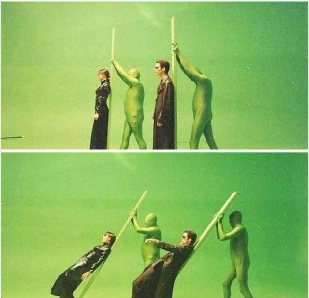 The Matrix behind the scenes, circa 1999.