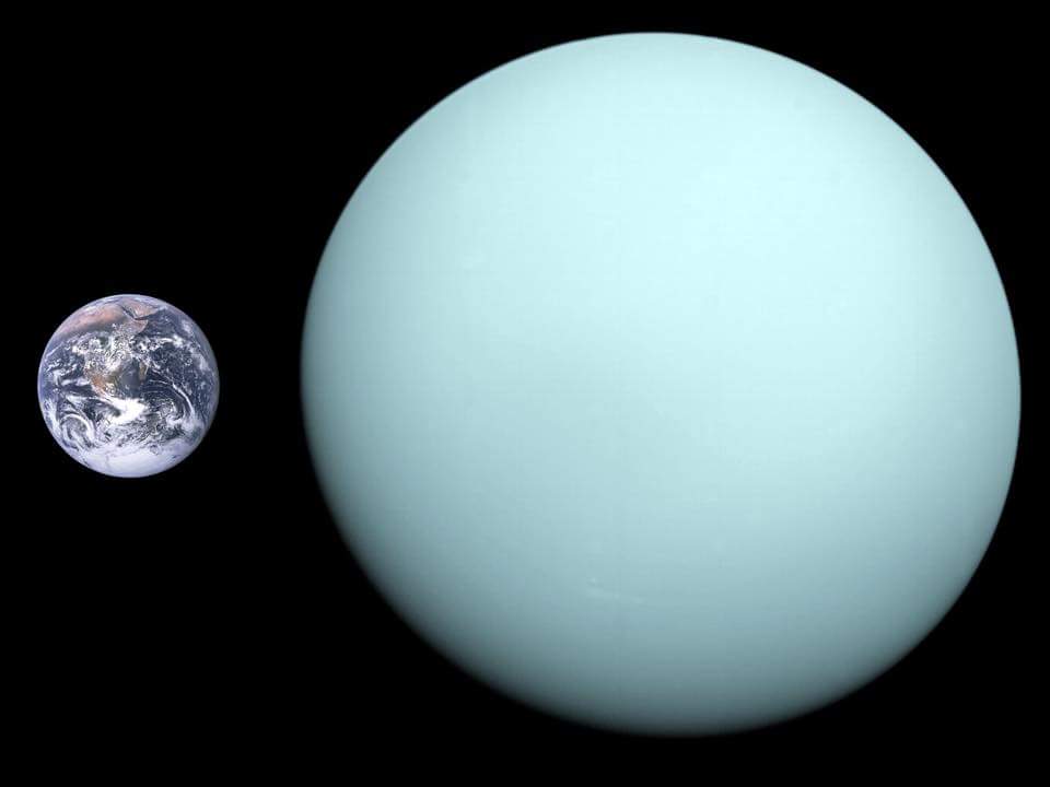Sixty three earth's can fit inside Uranus.