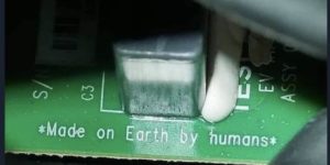 A circuit board going to space made by SpaceX