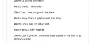 Useless lemonade stand…