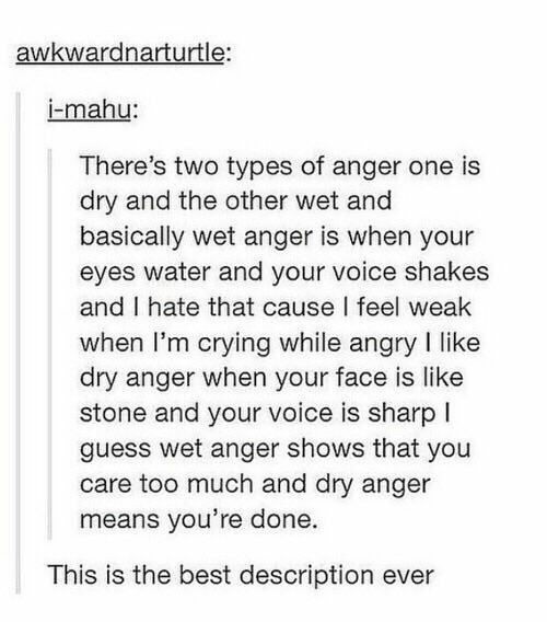 The moisture content of anger is too damn high.