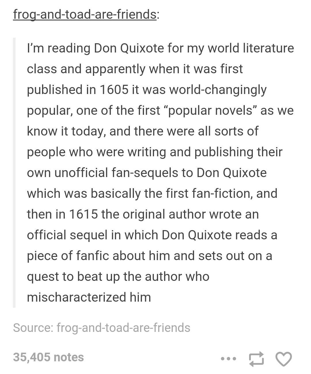 Don Quixote was so meta.