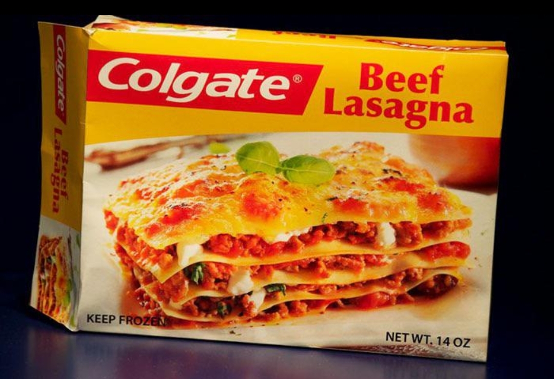 In 1982, Colgate tried their hand at a beef lasagna. Never forget.